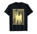 My Two Sons Have Your Back Proud Army Dad T-Shirt - Novelty Apparel Unisex - T-Shirt, Sweatshirt, Hoodie