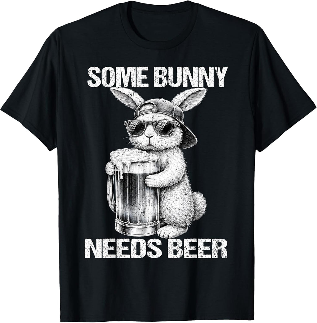 Some Bunny Needs Drinking Drink Rabbit Funny Easter - Adult & Kids T-Shirts, Sweatshirts & Hoodies apparel design preview 1