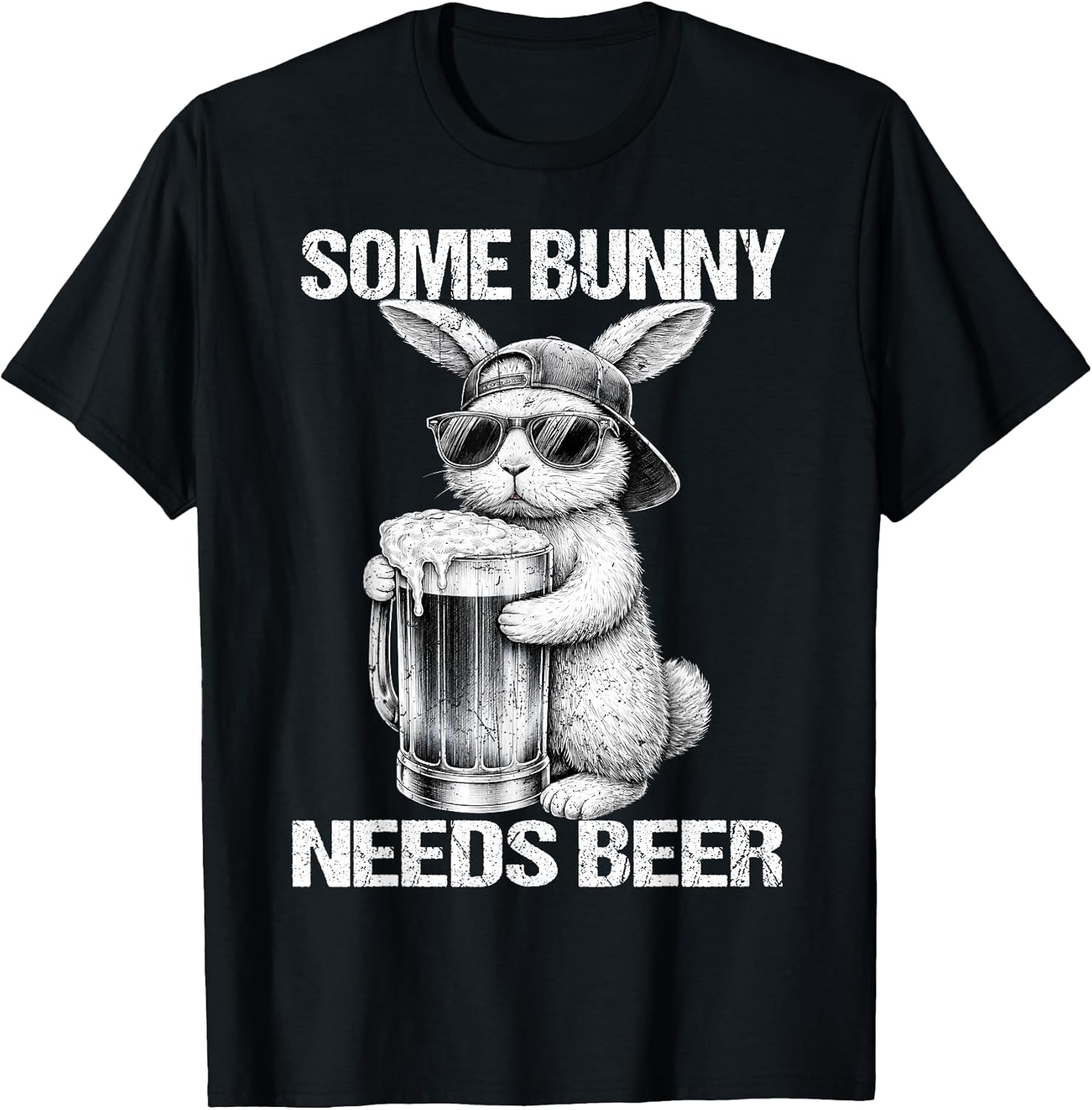 Some Bunny Needs Drinking Drink Rabbit Funny Easter - Adult & Kids T-Shirts, Sweatshirts & Hoodies apparel design preview 1