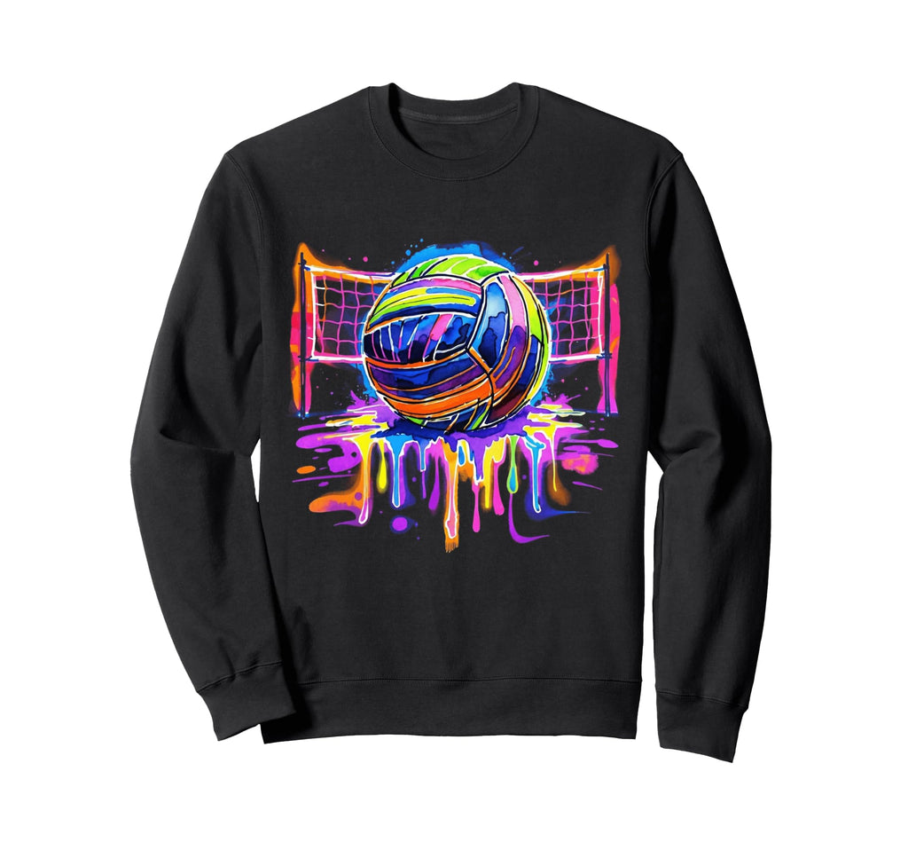 Volleyball Drip Game Day Sports Sweatshirt - Unique Graphic for Adults - T-Shirt, Sweatshirt, Hoodie
