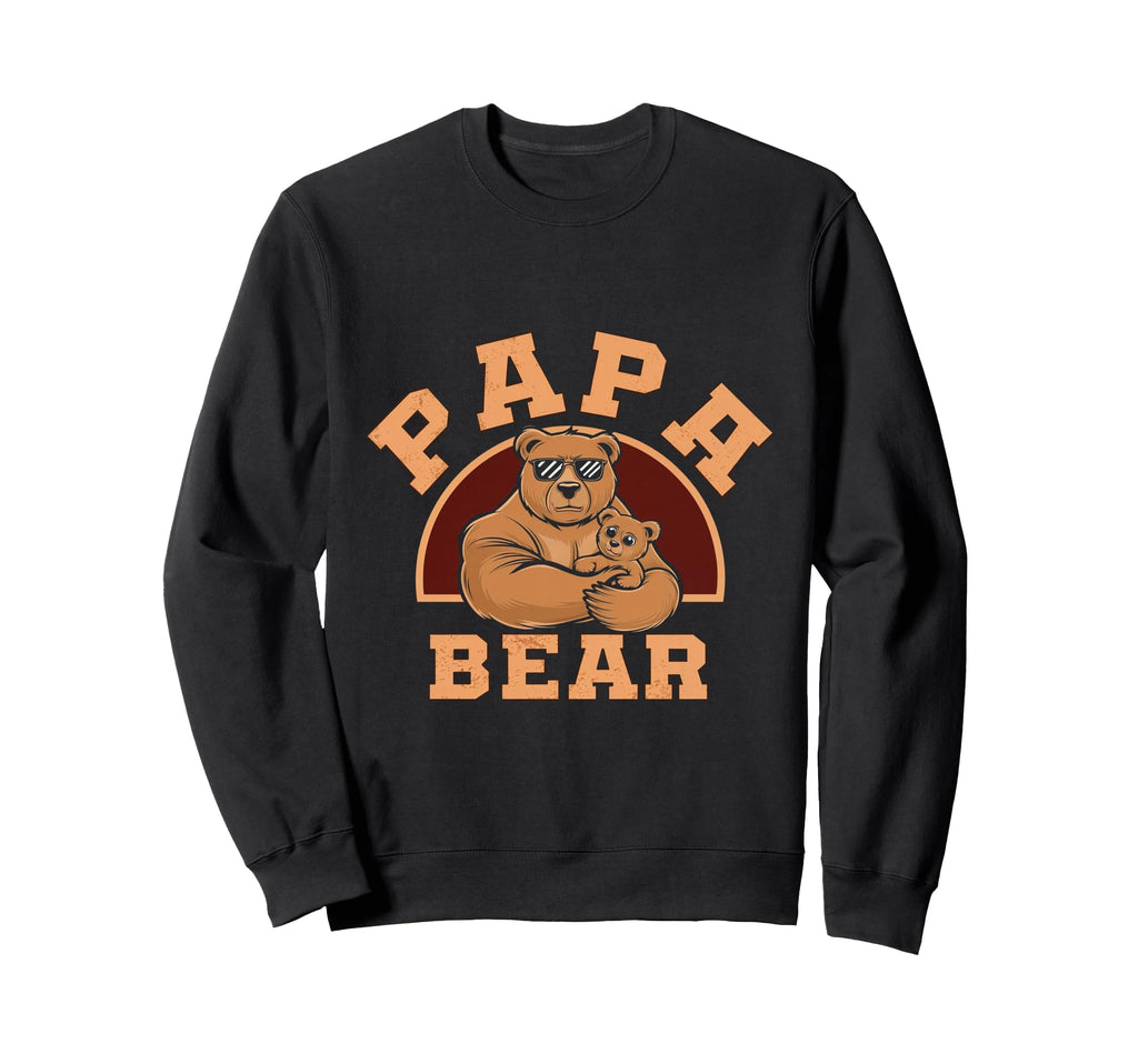 Papa Bear Bear Dad Father Family Sweatshirt - Custom Art Print Men Women - T-Shirt, Sweatshirt, Hoodie