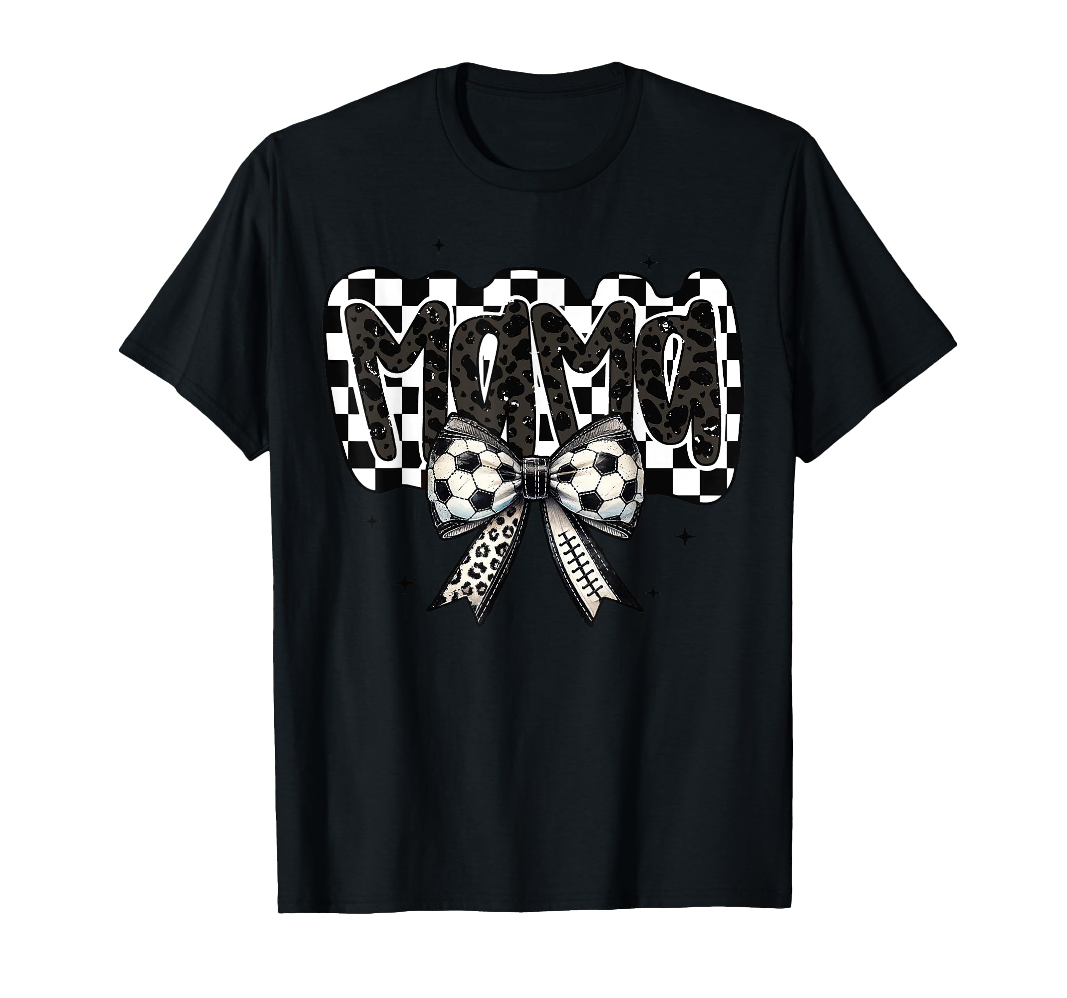 Mama Coquette Bow Game Day Soccer T-Shirt - Trendy Graphic for Adults - T-Shirt, Sweatshirt, Hoodie
