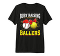 Busy Raising Ballers Baseball Tennis Mom T-Shirt - Graphic Print Men Women - T-Shirt, Sweatshirt, Hoodie