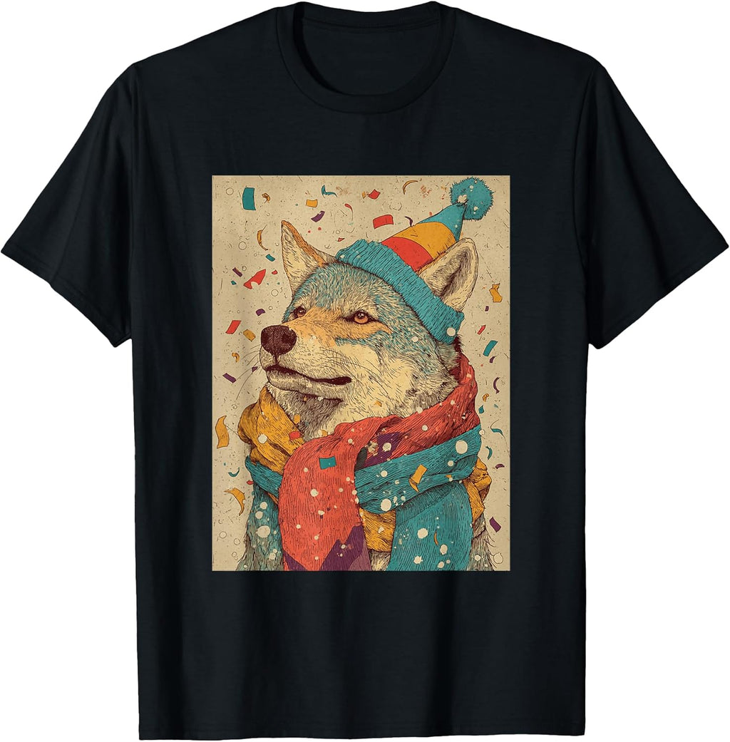 Coyote Birthday Confetti Retro Pop Art - Adult & Kids T-Shirts, Sweatshirts & Hoodies apparel design preview 1