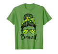 Soccer Ball Messy Bun Brazilians T-Shirt - Fun Novelty Design Men Women - T-Shirt, Sweatshirt, Hoodie