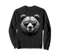 Funny Bear Punk Rock Dad Papa Gifts Sweatshirt - Aesthetic Graphic Unisex - T-Shirt, Sweatshirt, Hoodie