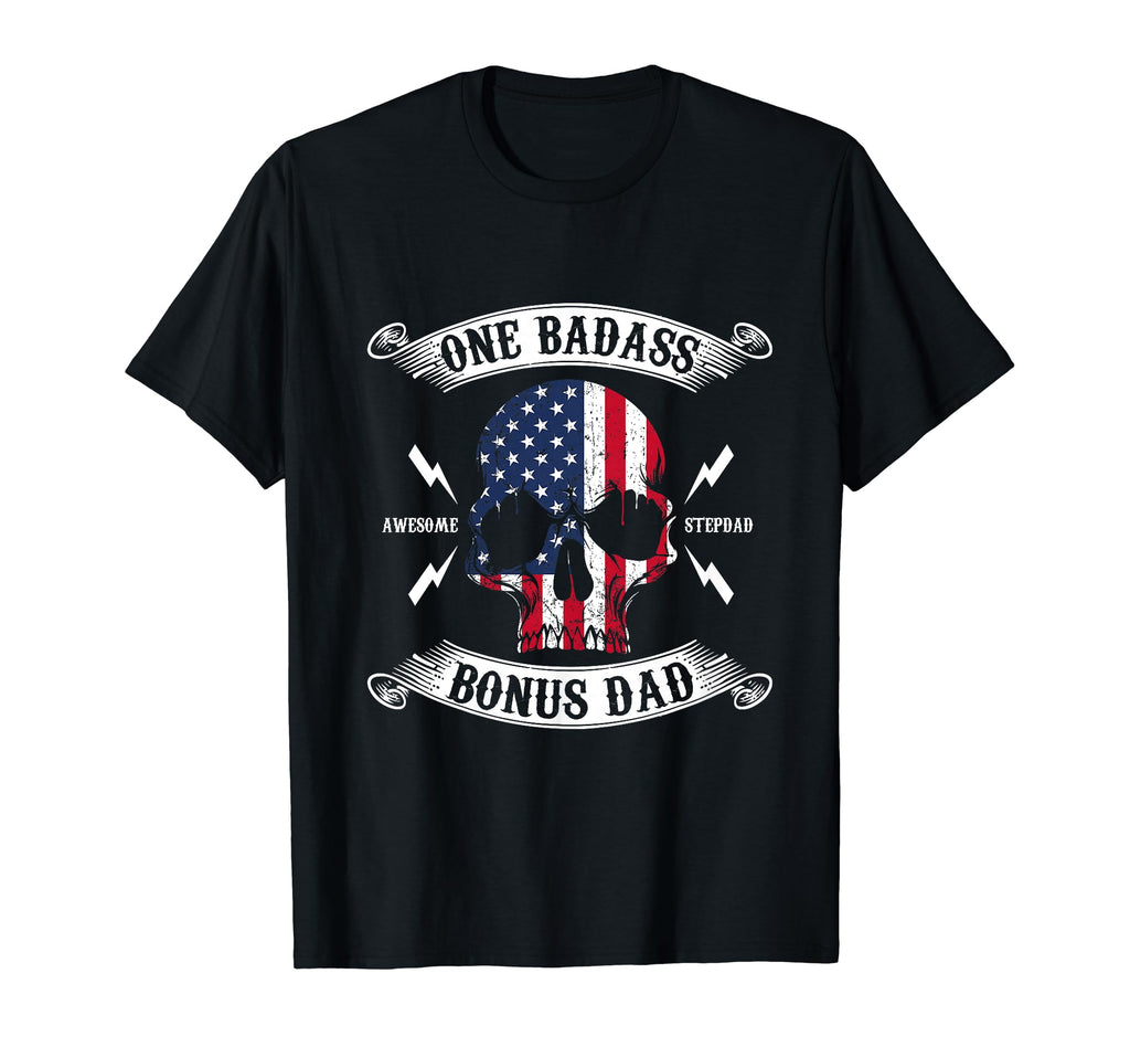 One Badass Bonus Stepdad Birthday T-Shirt - Aesthetic Graphic Men Women - T-Shirt, Sweatshirt, Hoodie