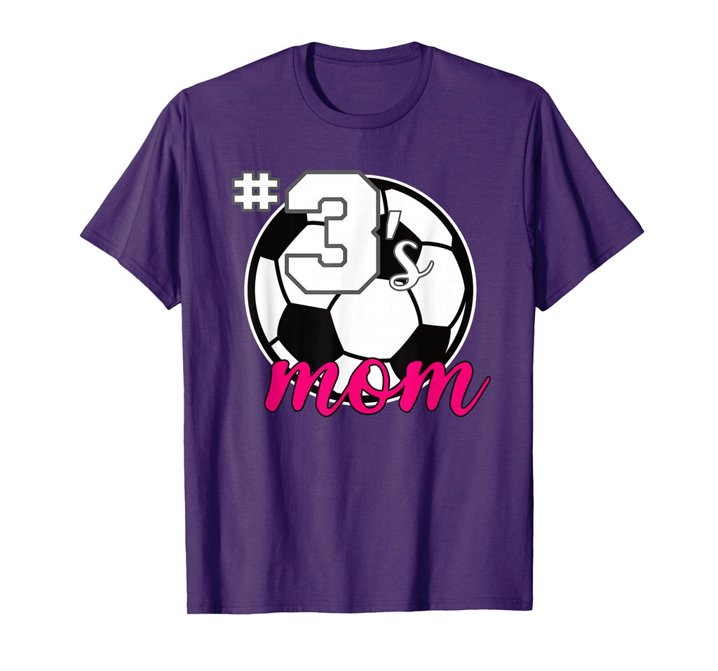 Soccer Mom 3S Mom Number 3 Soccer Jersey T-Shirt - Custom Art Print Unisex - T-Shirt, Sweatshirt, Hoodie