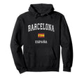 Barcelona Spain Athletic Sports Hoodie - Unique Graphic Unisex - T-Shirt, Sweatshirt, Hoodie