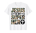 Camo Jesus Is Superhero Christian T-Shirt - Casual Everyday Wear Unisex - T-Shirt, Sweatshirt, Hoodie