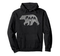 Papa Bear Distressed Usa Black Bear Hoodie - Aesthetic Graphic for Adults - T-Shirt, Sweatshirt, Hoodie