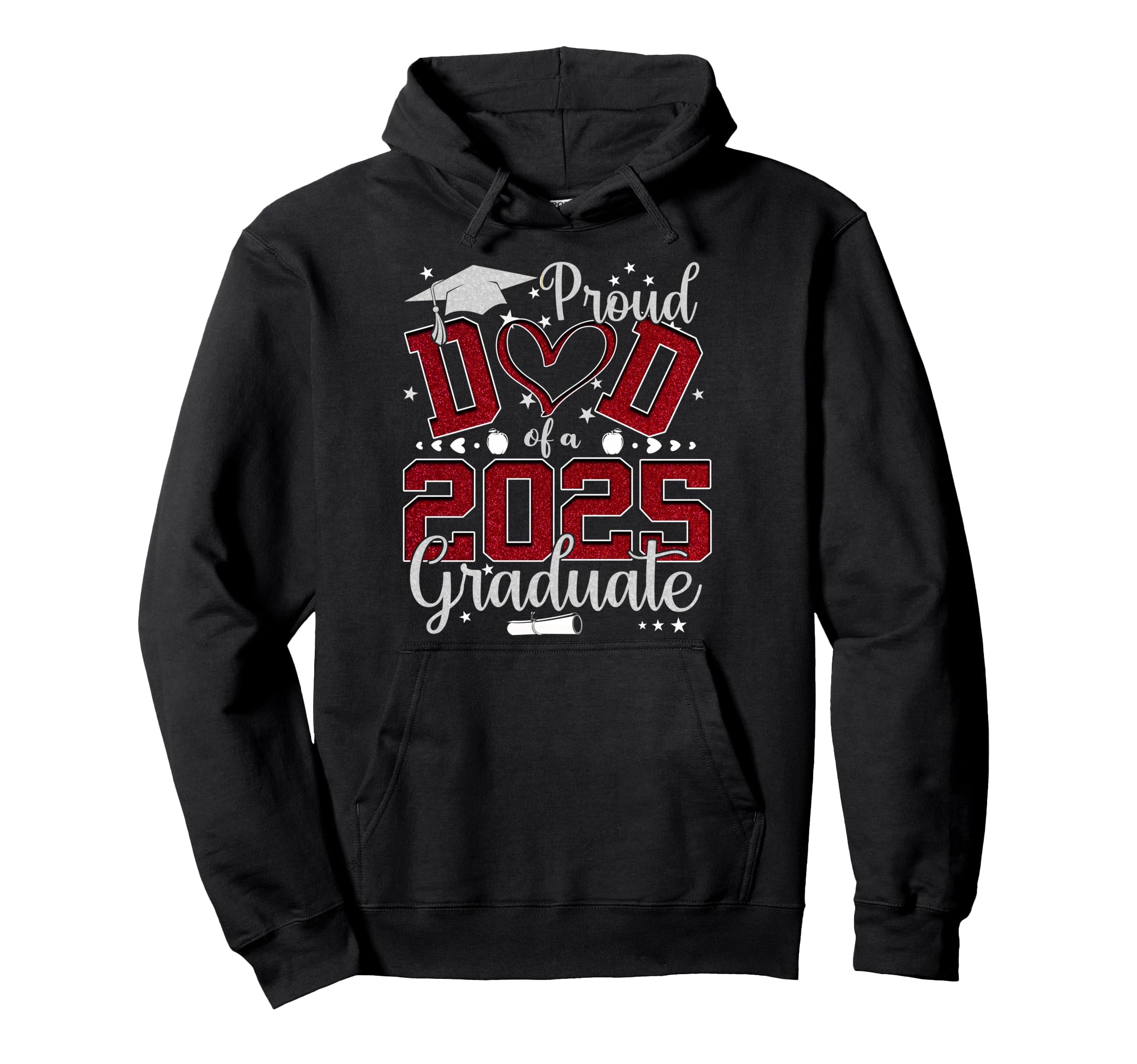Proud Dad 2025 Graduate Class Senior Hoodie - Custom Art Print Men Women - T-Shirt, Sweatshirt, Hoodie