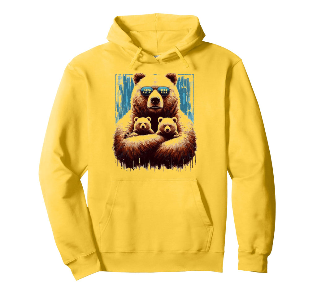 Papa Bear Funny Bears Animal Lover Dad Hoodie - Unique Graphic for Adults - T-Shirt, Sweatshirt, Hoodie