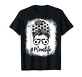 Bleached Mom Life Soccer Mom Leopard Messy T-Shirt - Unique Graphic Unisex - T-Shirt, Sweatshirt, Hoodie