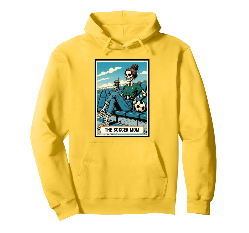 Soccer Mom Life Game Day Skeleton Soccer Hoodie - Unique Graphic Men Women - T-Shirt, Sweatshirt, Hoodie