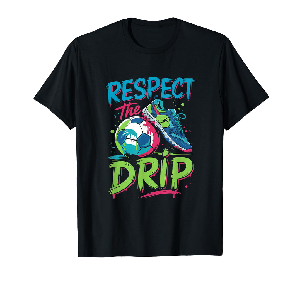 Soccer Drip Melting Ice Cream Respect T-Shirt - Minimalist Print Unisex - T-Shirt, Sweatshirt, Hoodie