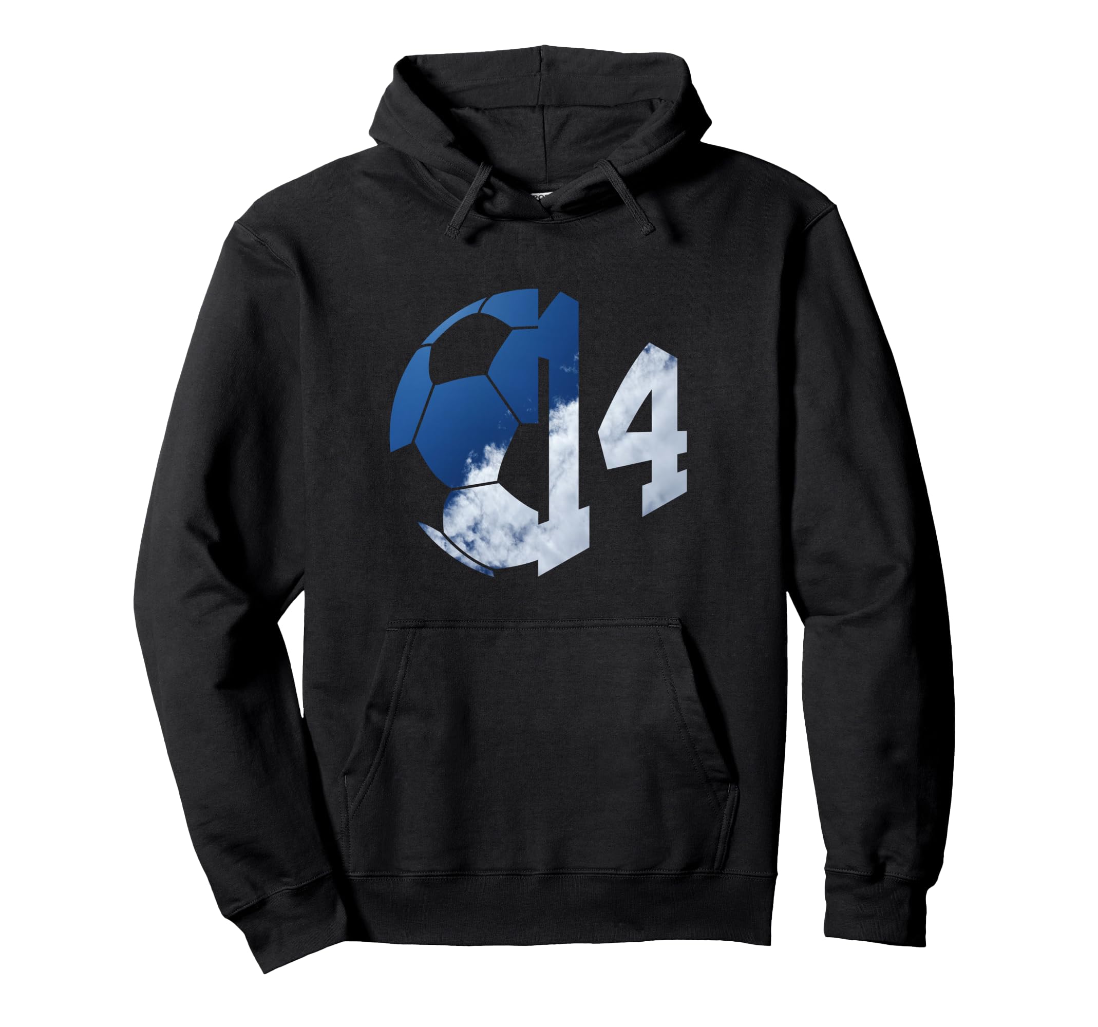 Number 14 Years Soccer 14Th Birthday Hoodie - Unique Graphic Unisex - T-Shirt, Sweatshirt, Hoodie
