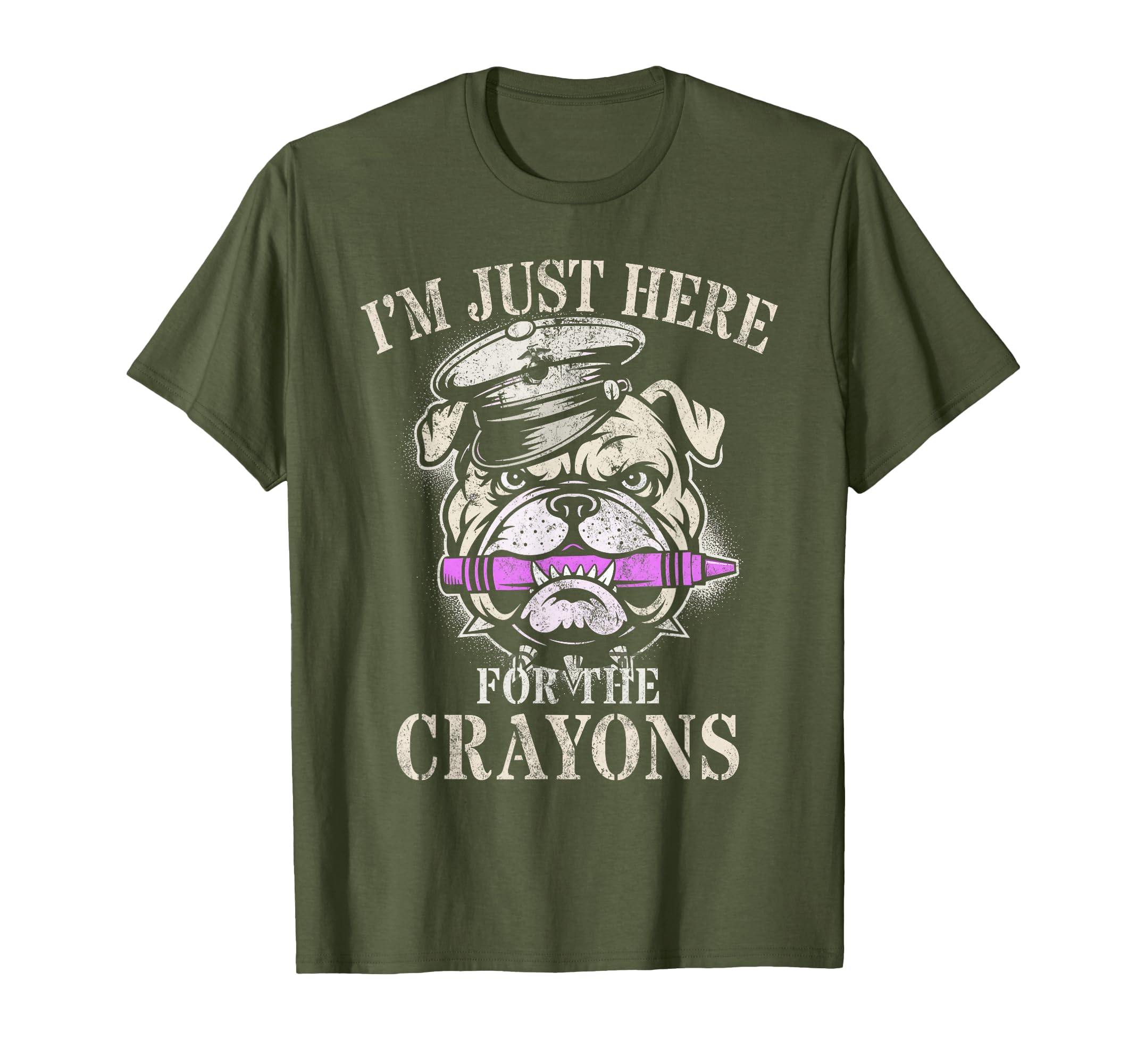 Grunt Im Just Here Crayons Soldier Family T-Shirt - Unique Graphic Unisex - T-Shirt, Sweatshirt, Hoodie