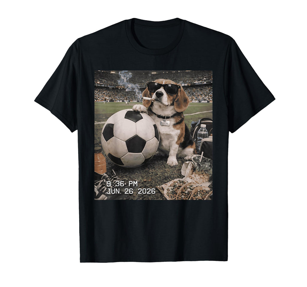 Beagle Dog Sunglasses Soccer Fan T-Shirt - Minimalist Print for Adults - T-Shirt, Sweatshirt, Hoodie
