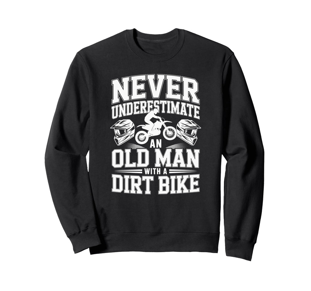 Never Underestimate Old Racing Sweatshirt - Aesthetic Graphic for Adults - T-Shirt, Sweatshirt, Hoodie