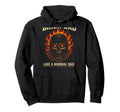 Biker Dad Skull Flames Motorcycle Band Hoodie - Trendy Graphic Men Women - T-Shirt, Sweatshirt, Hoodie