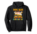 Papa Bear Birthday Matching Family Hoodie - Trendy Graphic Unisex - T-Shirt, Sweatshirt, Hoodie