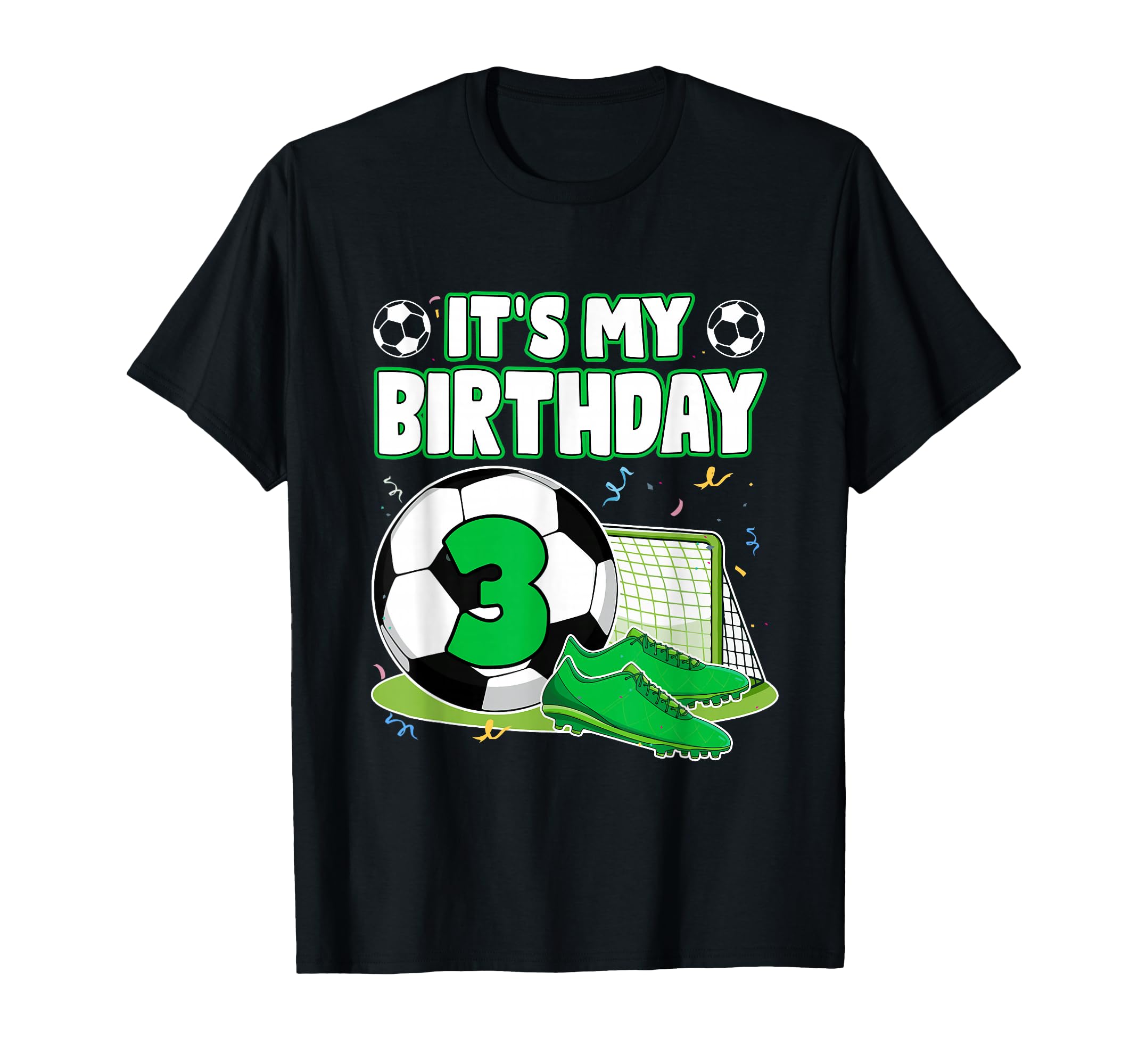 Its My 3Rd Birthday Soccer Party 3 T-Shirt - Fun Novelty Design for Adults - T-Shirt, Sweatshirt, Hoodie