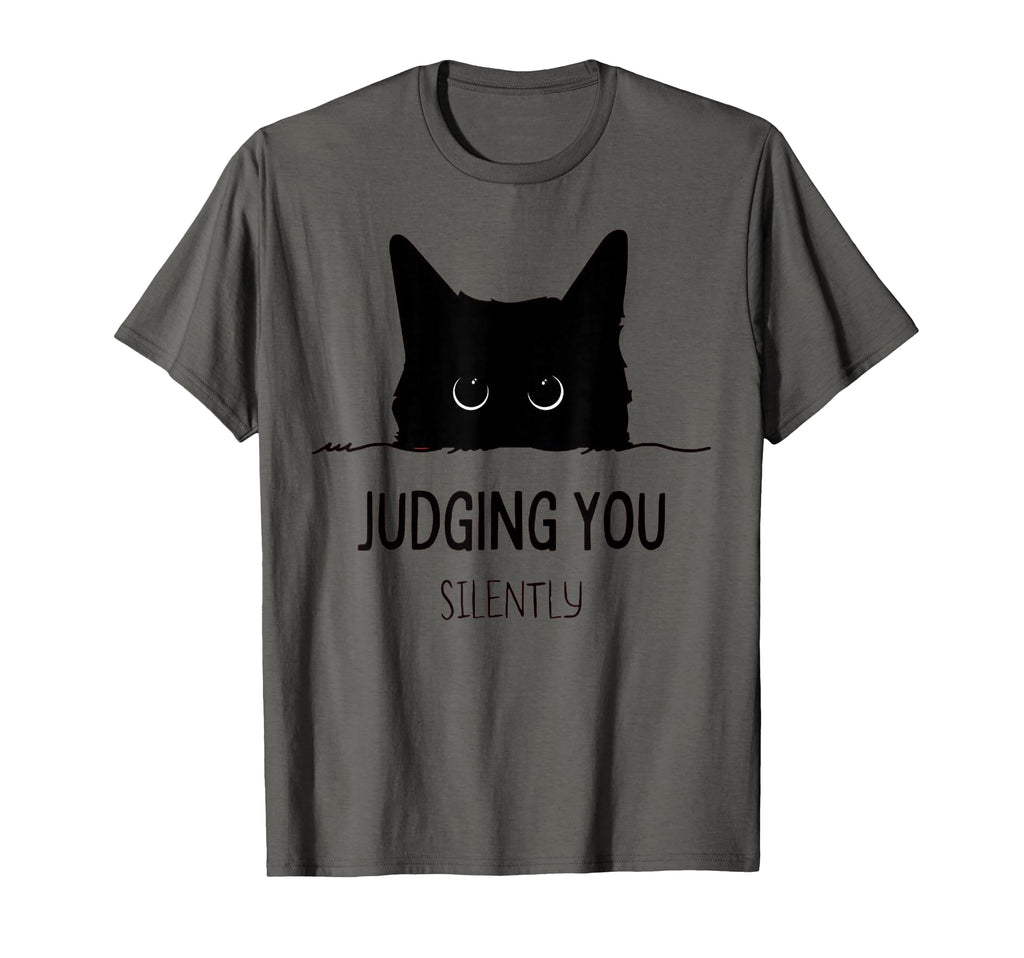 Cat Judging You Silently Funny Black T-Shirt - Streetwear Style Men Women - T-Shirt, Sweatshirt, Hoodie
