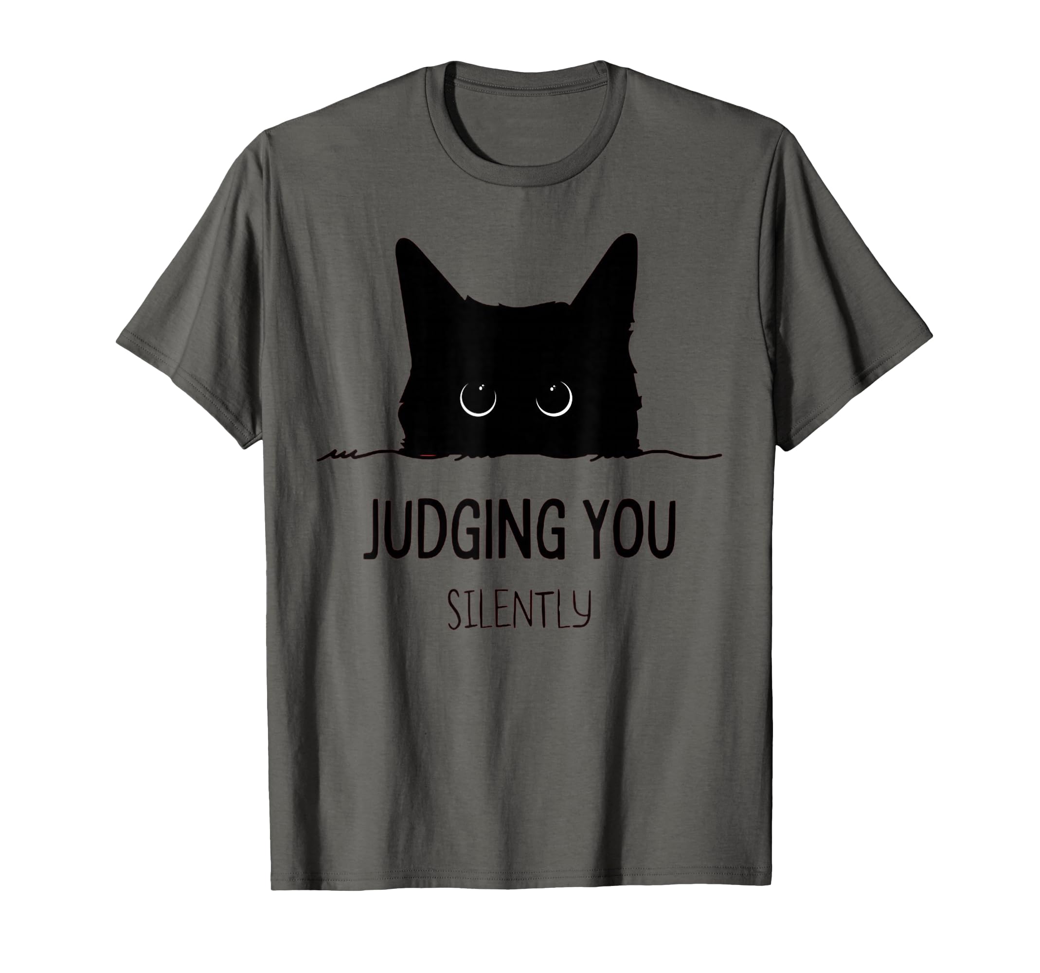 Cat Judging You Silently Funny Black T-Shirt - Streetwear Style Men Women - T-Shirt, Sweatshirt, Hoodie