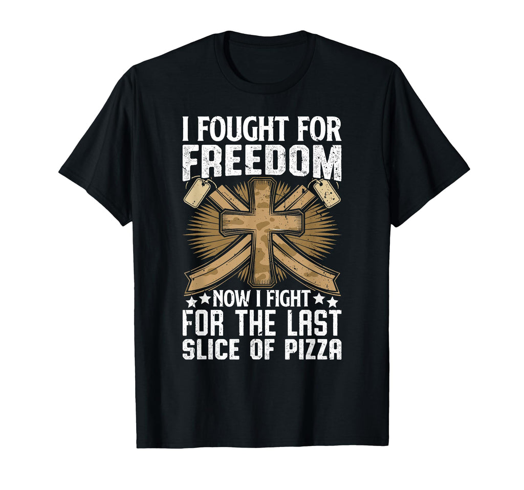 Now I Fight Last Slice Pizza Veteran Dad T-Shirt - Trendy Graphic Men Women - T-Shirt, Sweatshirt, Hoodie