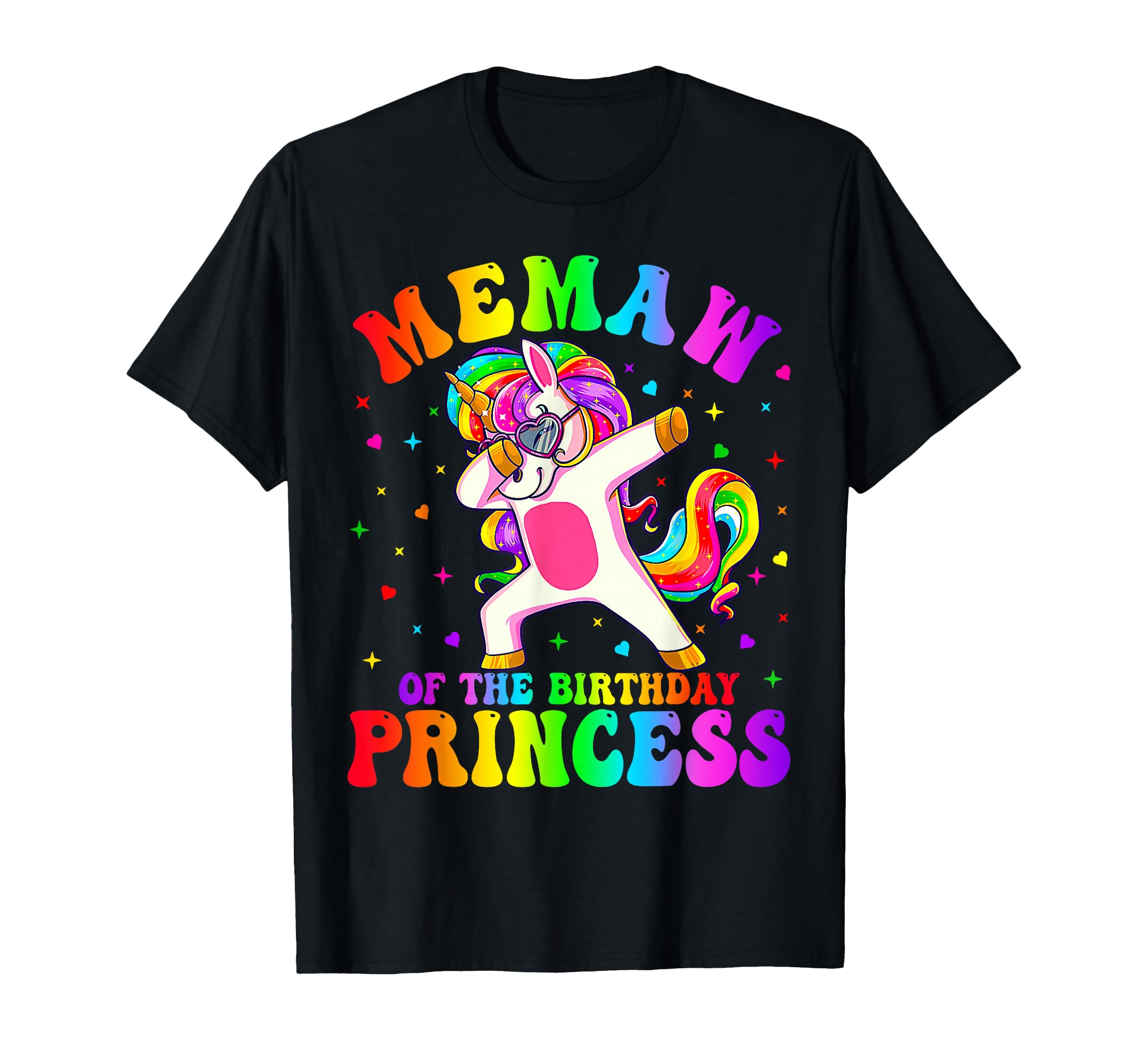 Memaw Birthday Princess Dabbing T-Shirt - Minimalist Print Men Women - T-Shirt, Sweatshirt, Hoodie