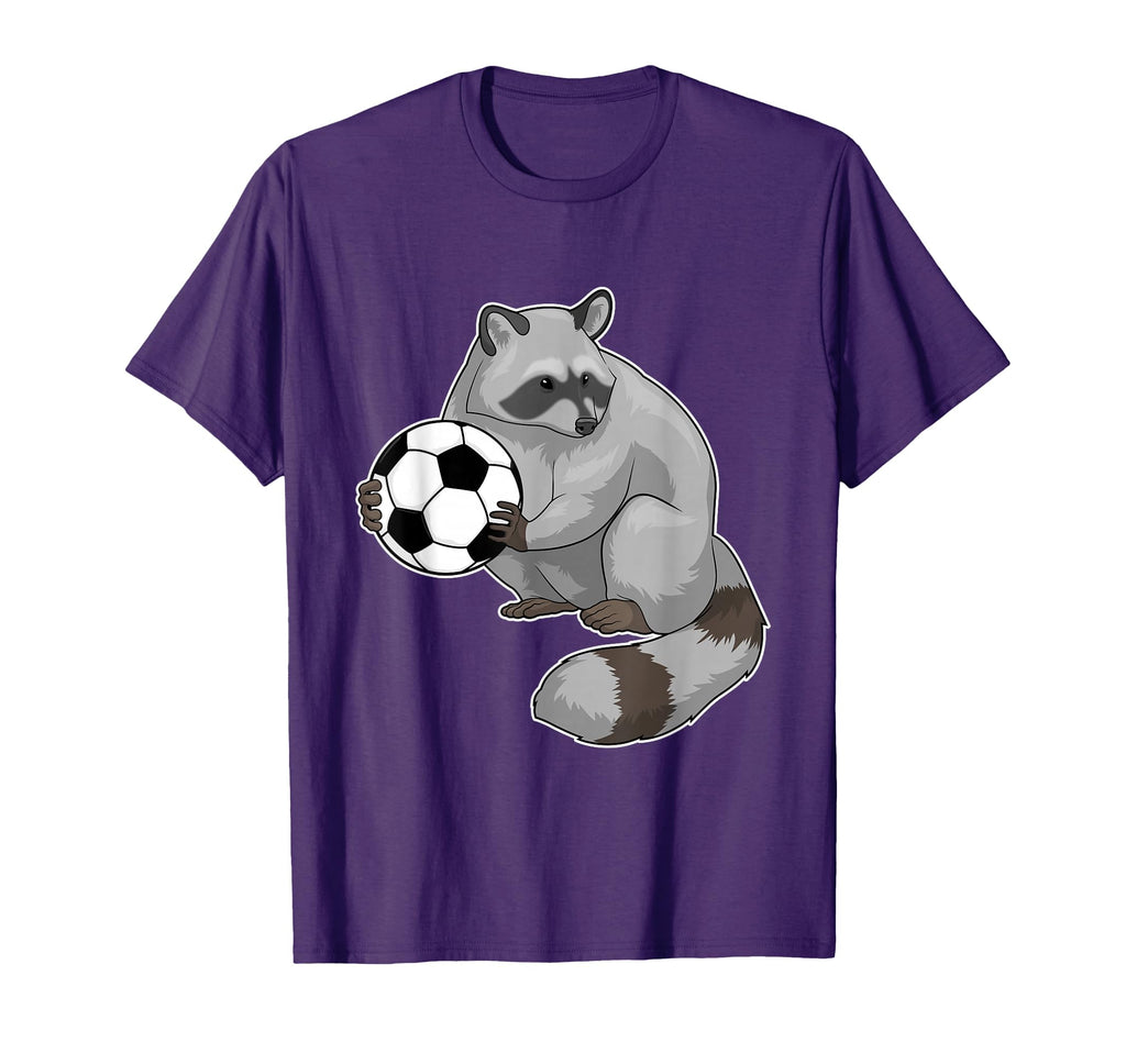 Raccoon Soccer Player Soccer Sports T-Shirt - Novelty Apparel Men Women - T-Shirt, Sweatshirt, Hoodie