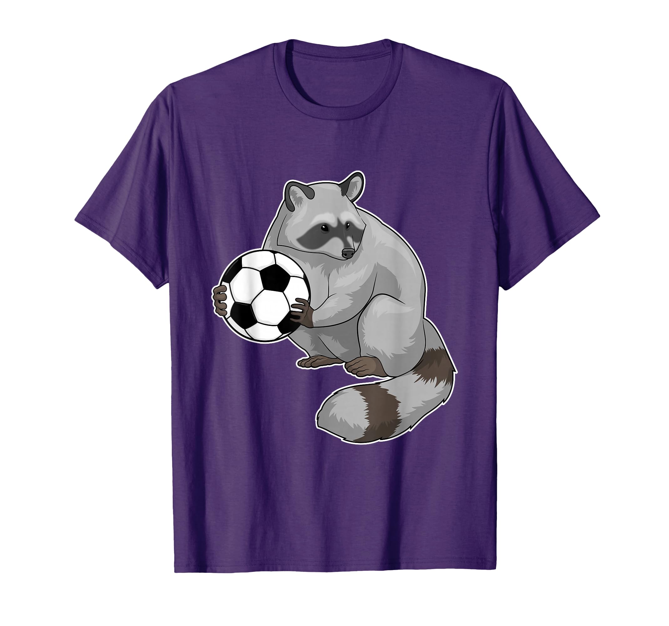 Raccoon Soccer Player Soccer Sports T-Shirt - Novelty Apparel Men Women - T-Shirt, Sweatshirt, Hoodie