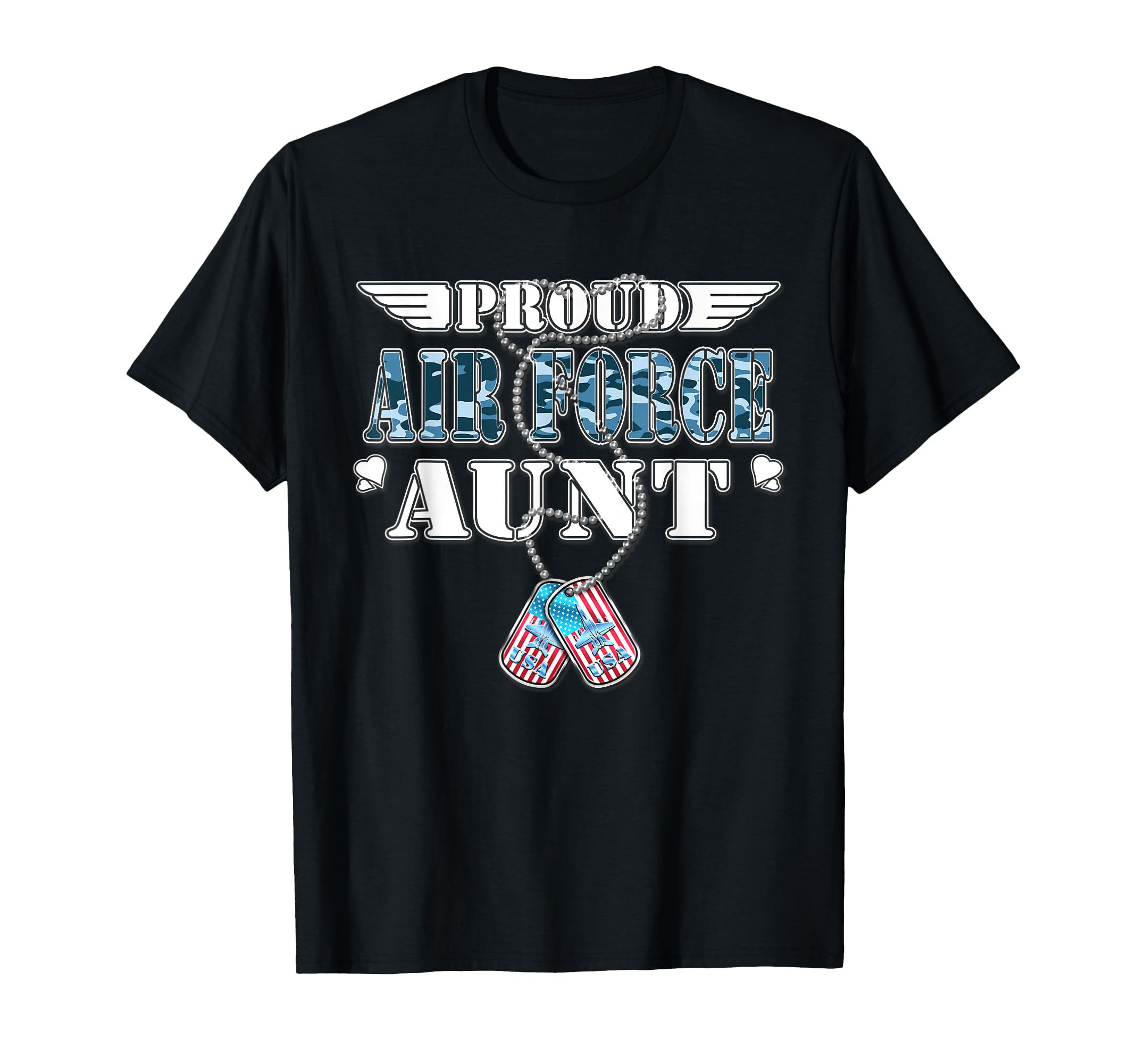Proud Air Force Aunt Us Flag Dog T-Shirt - Custom Art Print for Adults - T-Shirt, Sweatshirt, Hoodie