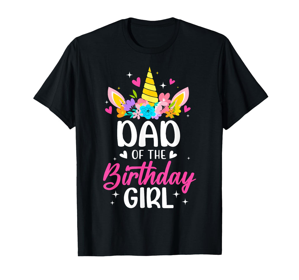 Dad Birthday Unicorn Bday Party T-Shirt - Minimalist Print for Adults - T-Shirt, Sweatshirt, Hoodie