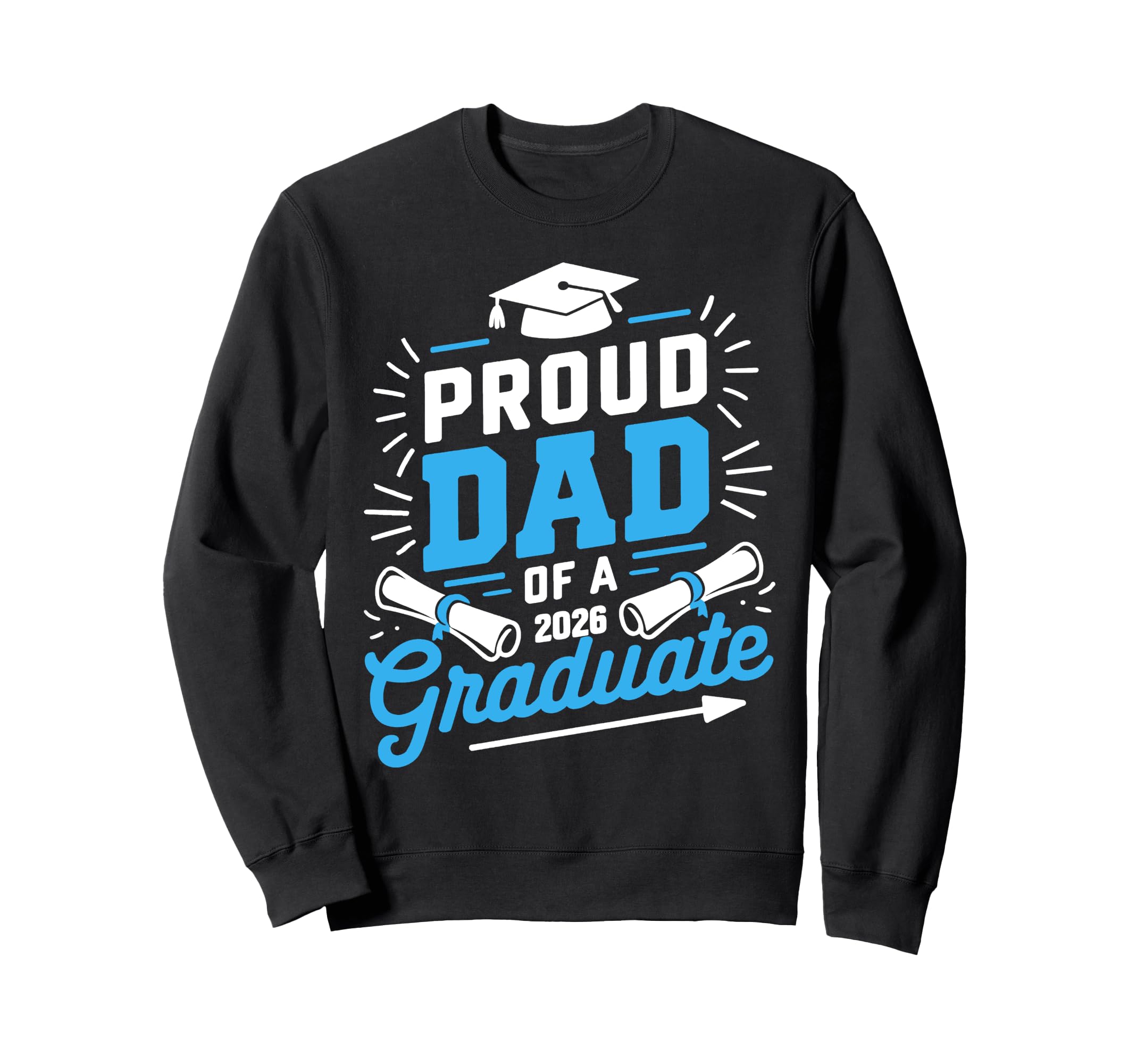 Proud Dad 2026 Graduate Class Sweatshirt - Minimalist Print for Adults - T-Shirt, Sweatshirt, Hoodie