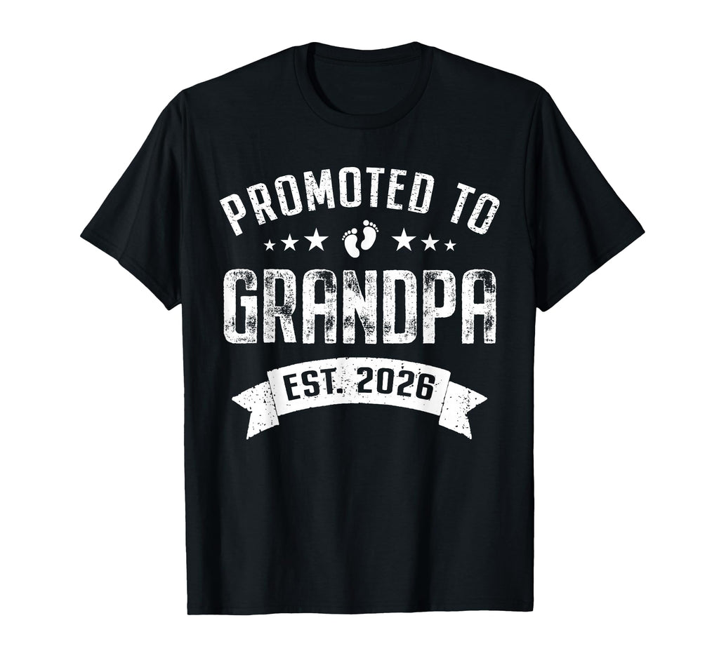 Promoted To Grandpa Est 2026 Soon T-Shirt - Aesthetic Graphic for Adults - T-Shirt, Sweatshirt, Hoodie