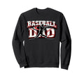 Baseball Dad Game Day Varsity Sweatshirt - Minimalist Print Unisex - T-Shirt, Sweatshirt, Hoodie