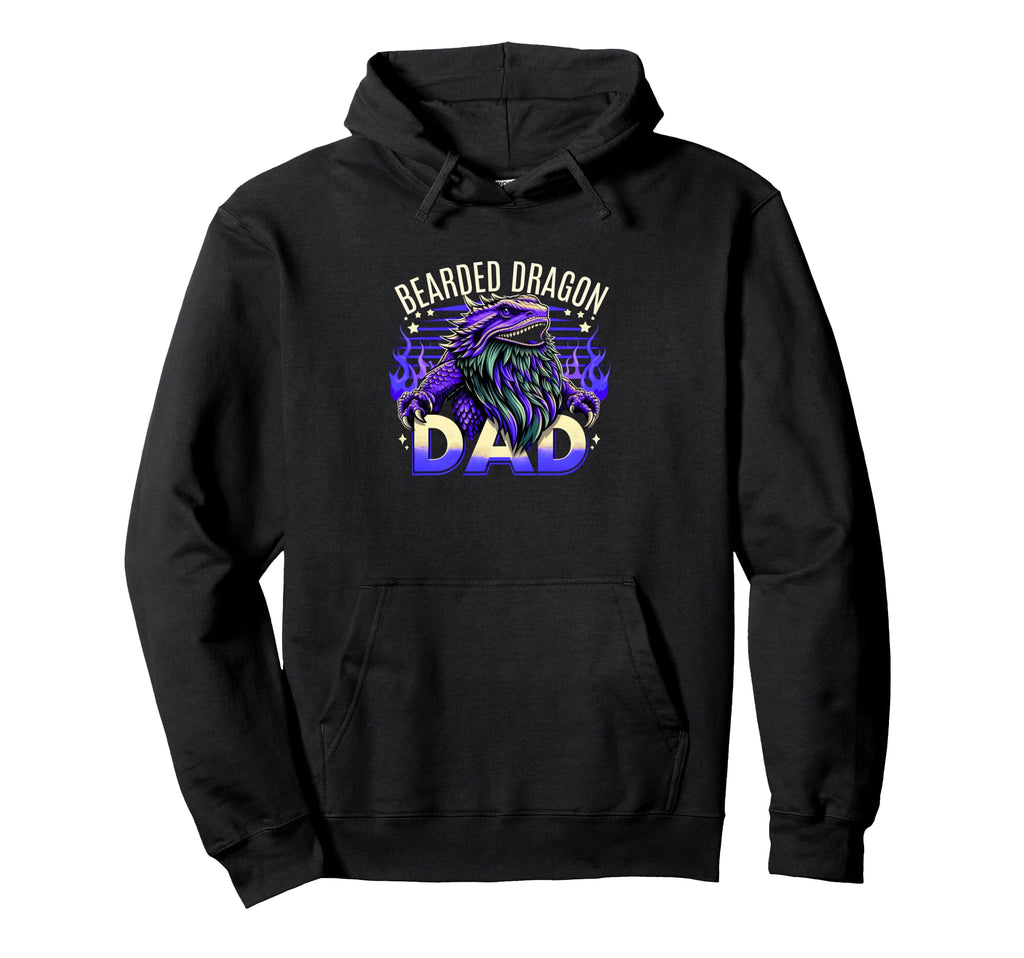 Bearded Dragon Dad Pogona Reptile Bearded Hoodie - Novelty Apparel Unisex - T-Shirt, Sweatshirt, Hoodie