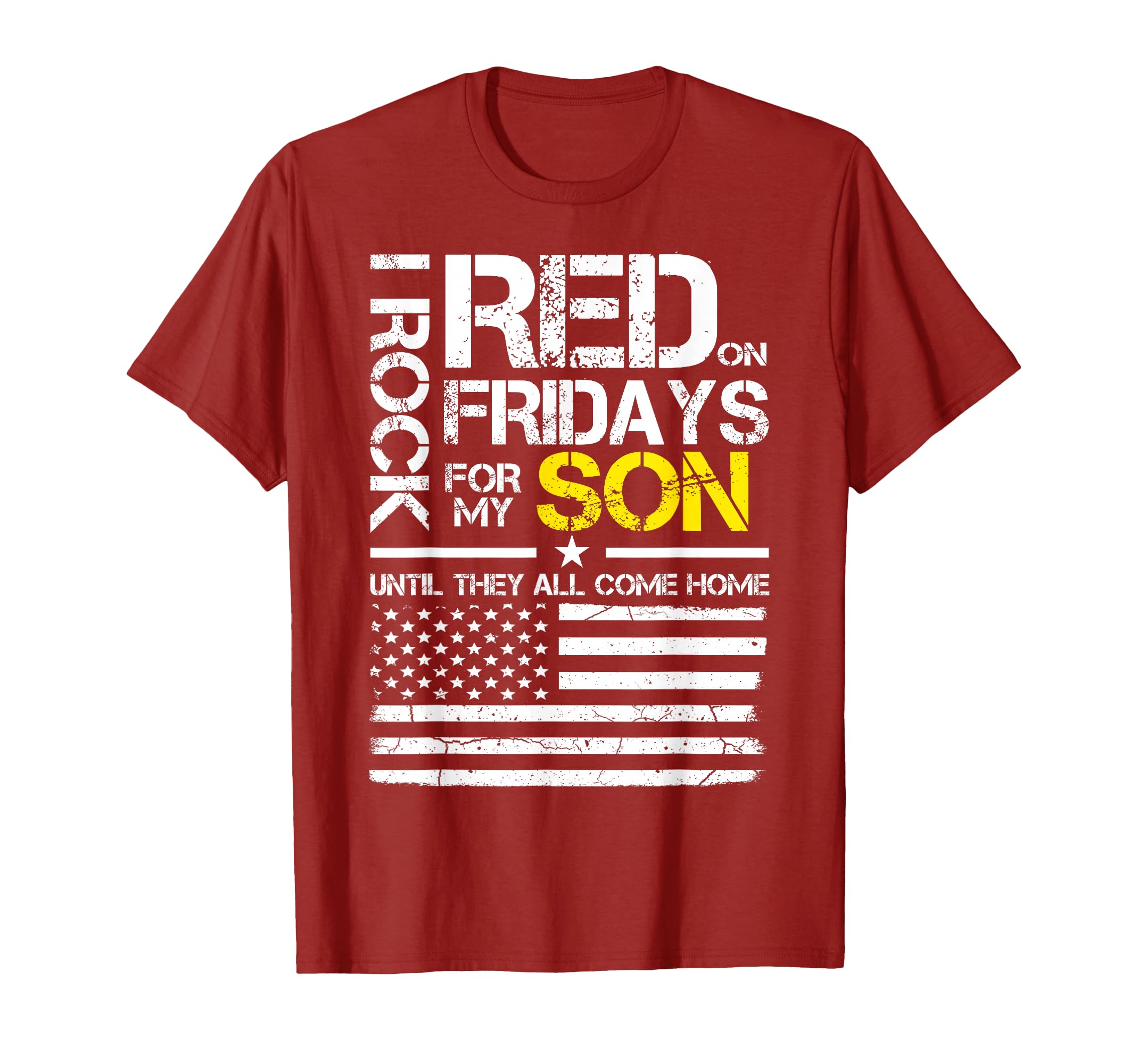 Red Friday Military Dad Wear Red My T-Shirt - Minimalist Print Men Women - T-Shirt, Sweatshirt, Hoodie