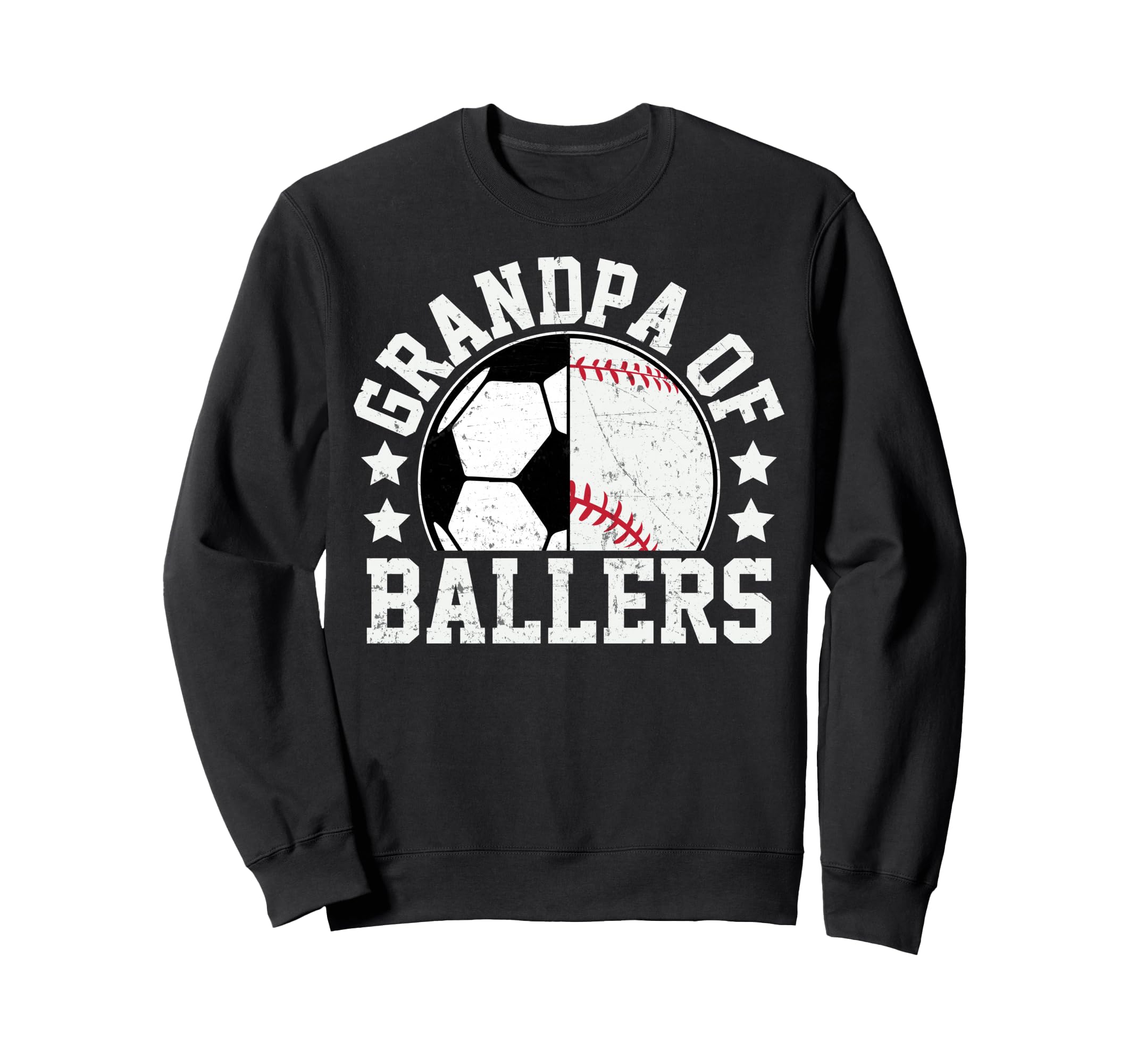Grandpa Ballers Soccer Baseball Sweatshirt - Graphic Print for Adults - T-Shirt, Sweatshirt, Hoodie
