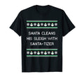 Santa Cleans His Sleigh Santa Tizer T-Shirt - Novelty Apparel Men Women - T-Shirt, Sweatshirt, Hoodie