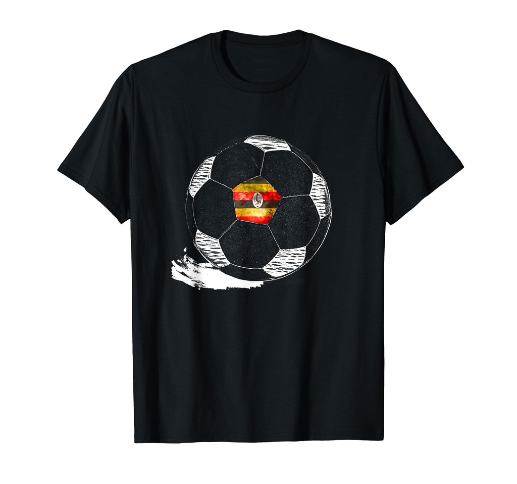 Soccer Uganda Flag Ugandans Pride T-Shirt - Minimalist Print Unisex - T-Shirt, Sweatshirt, Hoodie