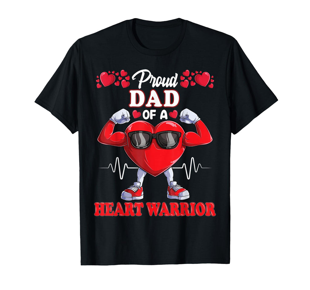 Proud Dad Heart Warrior Chd Awareness T-Shirt - Graphic Print Unisex - T-Shirt, Sweatshirt, Hoodie