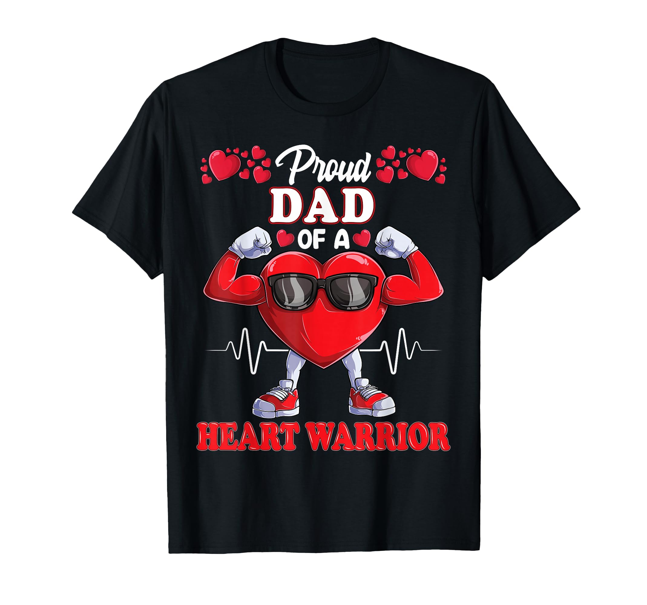 Proud Dad Heart Warrior Chd Awareness T-Shirt - Graphic Print Unisex - T-Shirt, Sweatshirt, Hoodie