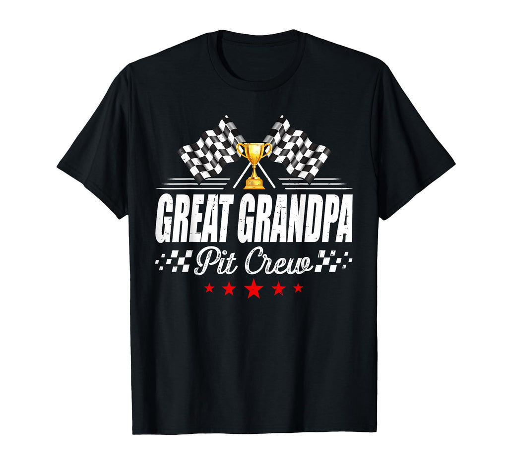Great Grandpa Pit Crew Race Car Racing T-Shirt - Aesthetic Graphic Unisex - T-Shirt, Sweatshirt, Hoodie