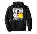 Busy Raising Ballers Baseball Softball Mom Hoodie - Custom Art Print Unisex - T-Shirt, Sweatshirt, Hoodie