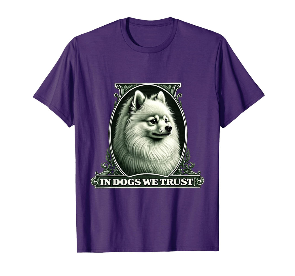 Pomeranian We Trust Funny Pom Dog T-Shirt - Aesthetic Graphic Unisex - T-Shirt, Sweatshirt, Hoodie