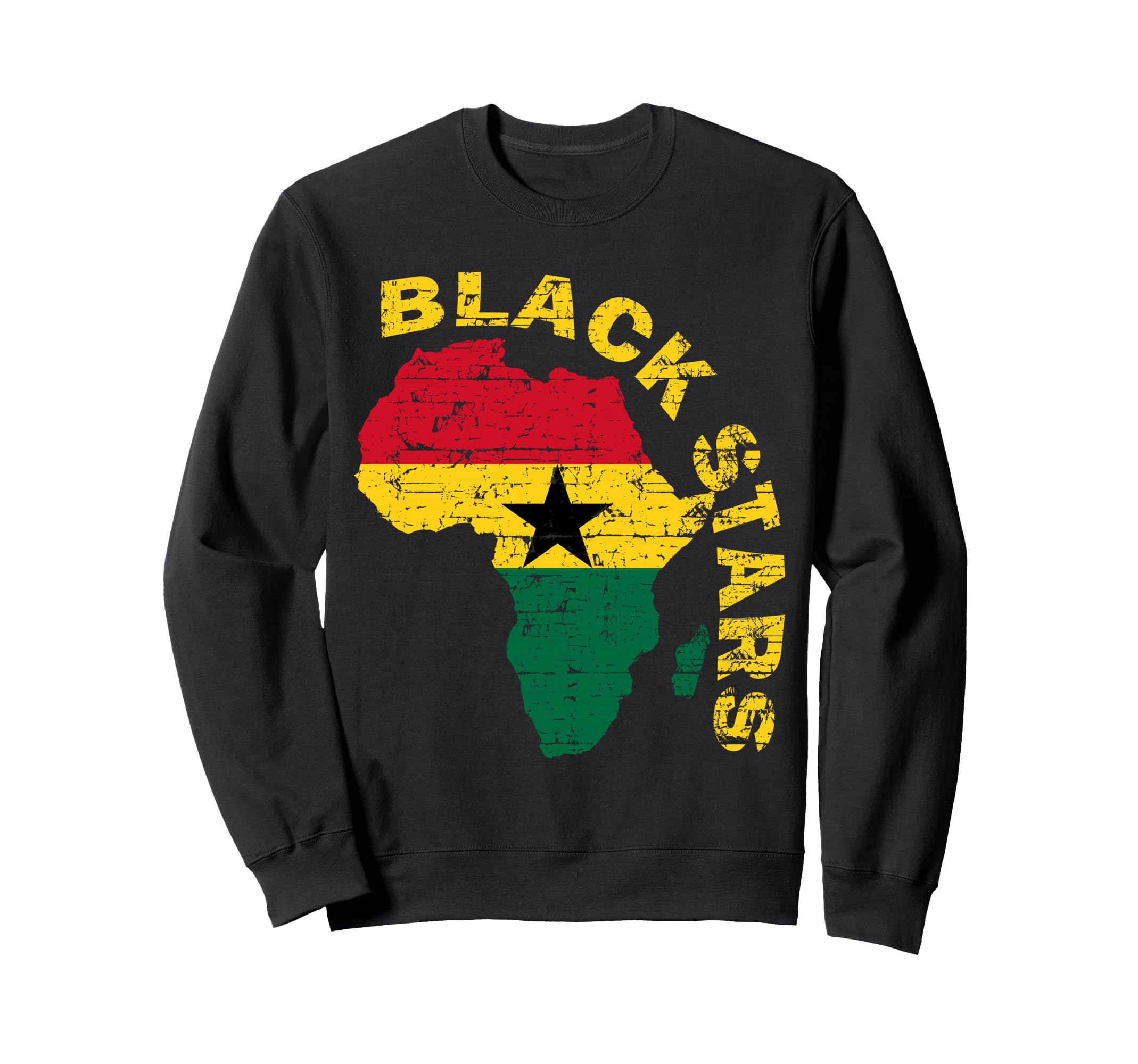 Blackstars Ghana African Soccer Sweatshirt - Custom Art Print Unisex - T-Shirt, Sweatshirt, Hoodie