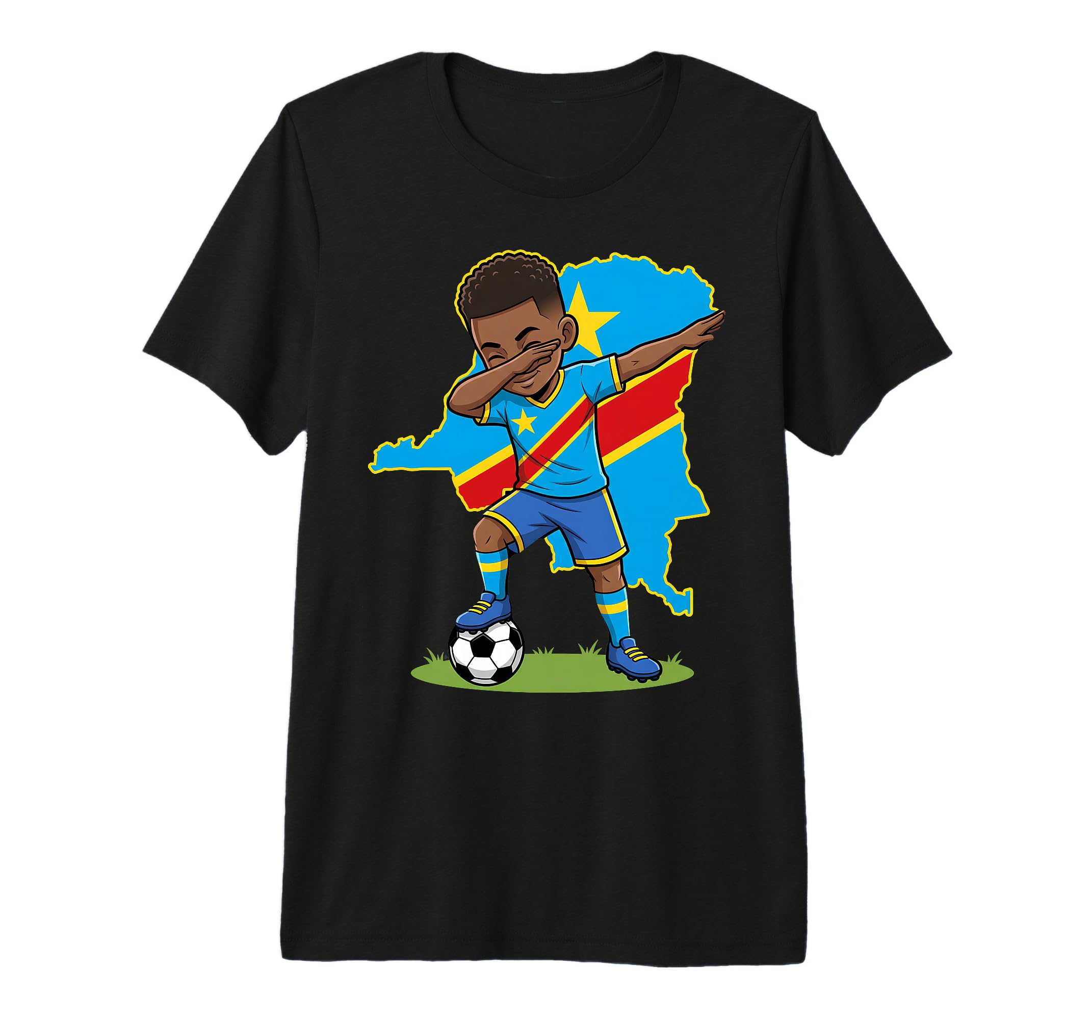 Dr Congo Soccer Dab Flag Football T-Shirt - Casual Everyday Wear Unisex - T-Shirt, Sweatshirt, Hoodie